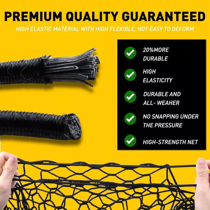 AuyNeas for Ford F150 Envelope Style Truck Bed Cargo Net - Fits 2013-2024 2025 2026 F150 Accessories Cargo Net for Pickup Truck Bed - Heavy Duty Carabiners - Image 5